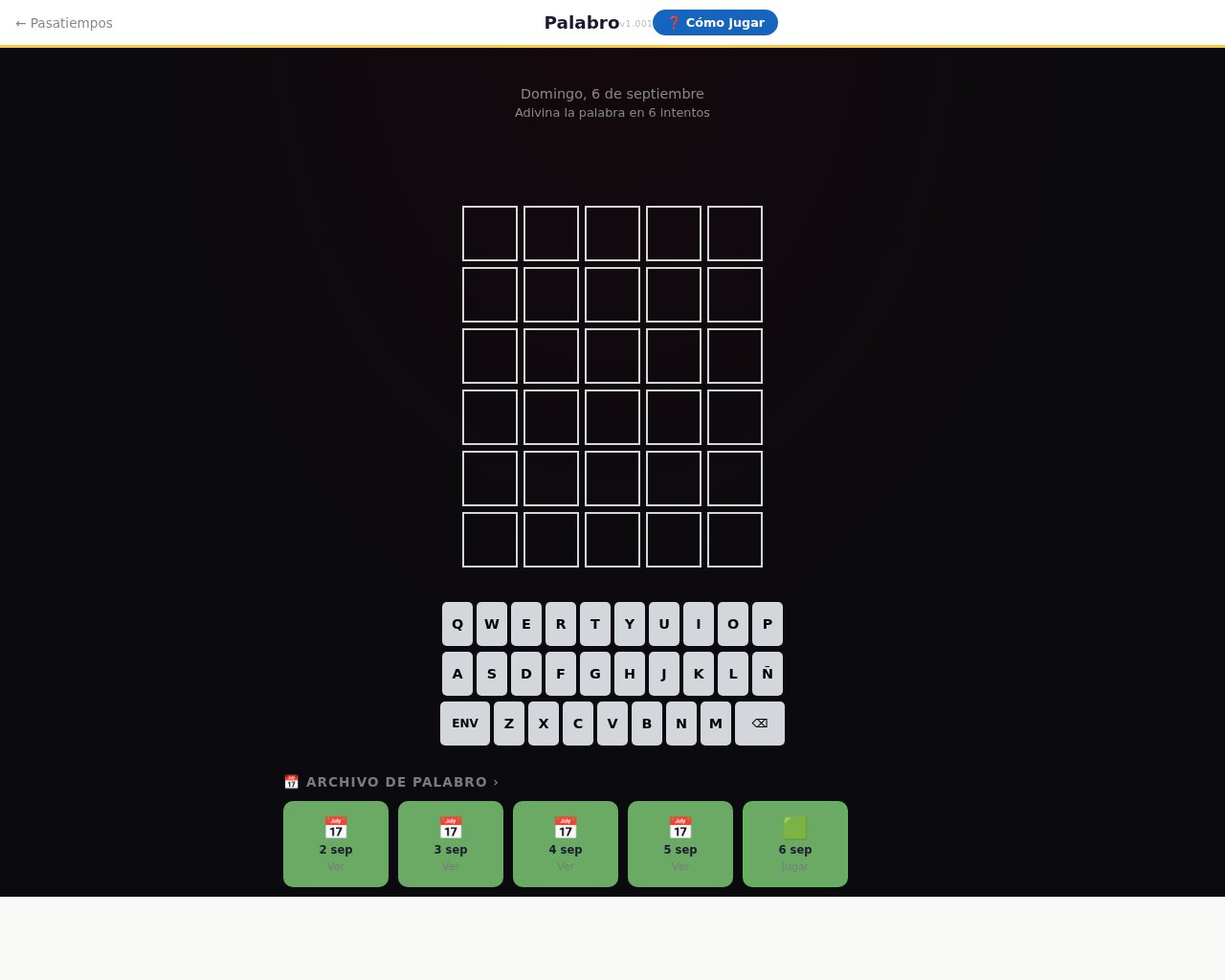 Palabro word game screenshot