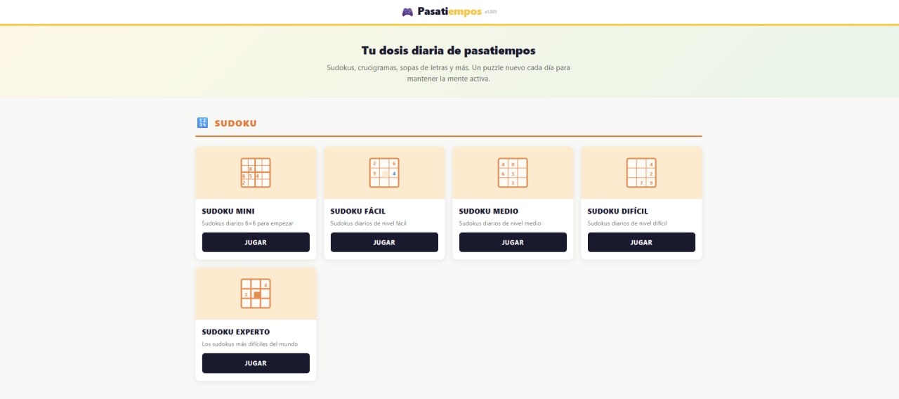 Sudoku and Pasatiempos